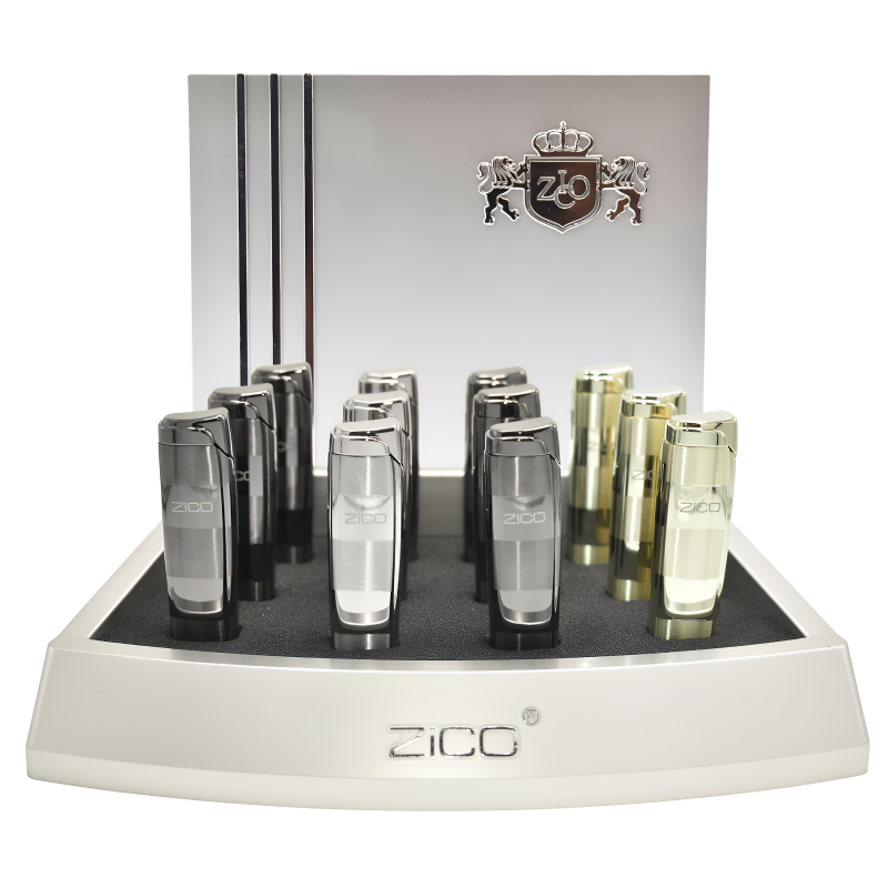 ZICO Single Flame Adjustable Jet Torch Lighter – 12ct Display