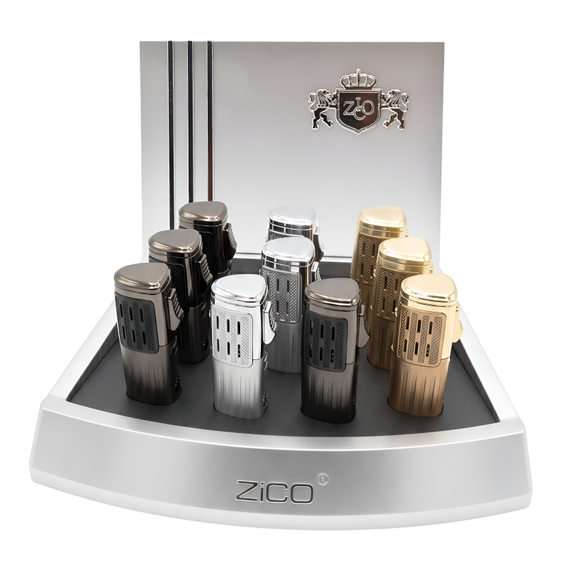 ZICO Triple Flame Ergonomic Torch Lighter – 10ct Display