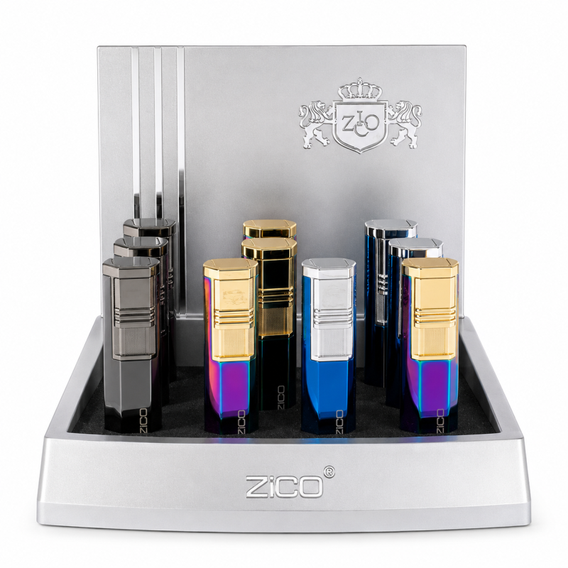 ZICO Dual Jet Flame Lighter – 10ct Display