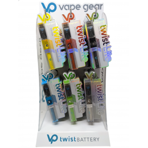 Vape Gear - Twist Lite Adjustable Battery Assorted Colors - (Display of 36)