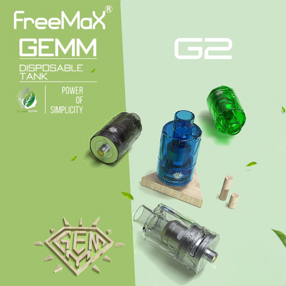 FreeMax GEMM 5ml Disposable Sub-Ohm Tank w/ G2 Coils - 2pk - 0.2 Ohm (40-80W)*