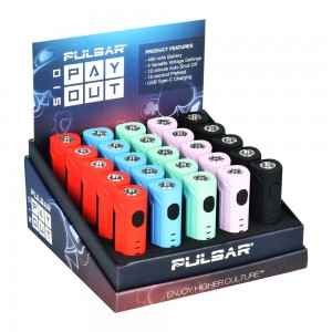 Pulsar 510 Payout Variable Voltage Battery 400mAh - Assorted Colors - Display of 25