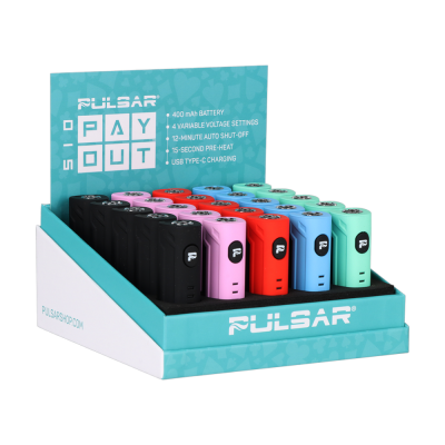 Pulsar 510 Payout Variable Voltage Battery 400mAh - Assorted Colors - Display of 25