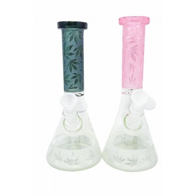 10" Cheech Glass Sand Blasted Water Pipe -[CH-142]