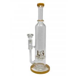 14" Loud Cloud Glass Round Perc Water Pipe [10259]