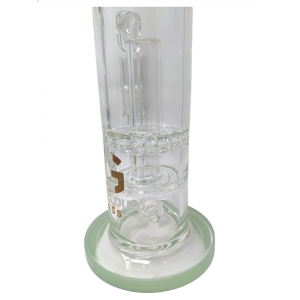 12" Loud Cloud Glass Clear UFO Perc Water Pipe [10298]