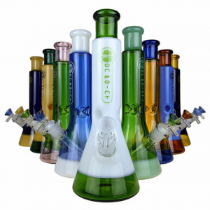 12" On Point Glass Double Color Art Beaker  Water Pipe [2021J02] 