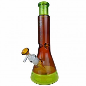 12" On Point Glass Double Color Art Beaker Water Pipe [2021J03] 