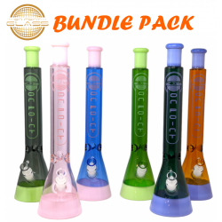 18" On Point Glass Slyme Dual Color Beaker Water Pipe - 6ct Bundle pack