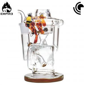 Empire Glassworks - Save The Bees Mini Recycler Waterpipe [2415K]*