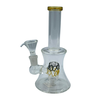7'' Assorted Bell Bottom Net Perc Water Pipe Rig - [RKD18]