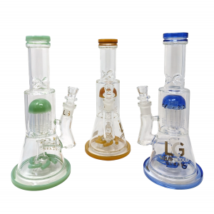 11.5" Loud Cloud Glass Multi Perc Water Pipe [9721]