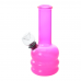 5 inch solid colored glass on rubber water pipe assorted colors