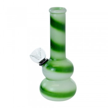 6" Striped Glass On Rubber Water Pipe – Assorted Colors