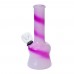 6 inch striped glass on rubber water pipe assorted colors