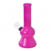 6 inch solid colored glass on rubber water pipe assorted colors