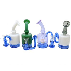 6" On Point Glass Mini Assorted Banger Hanger Recycler - [ABC159]