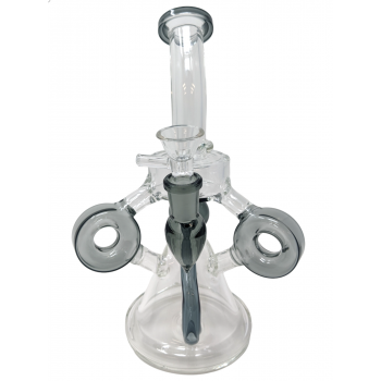 8.5" Triple Donut Recycler Water Pipe [ABC225]