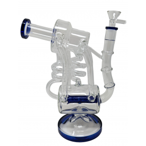 10.5" Double Spiral Tube Recycler Water Pipe [ABC41]