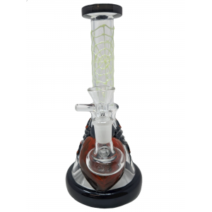 8.5" Double Spider Webbed Neck Beaker Water Pipe - [ABC503]
