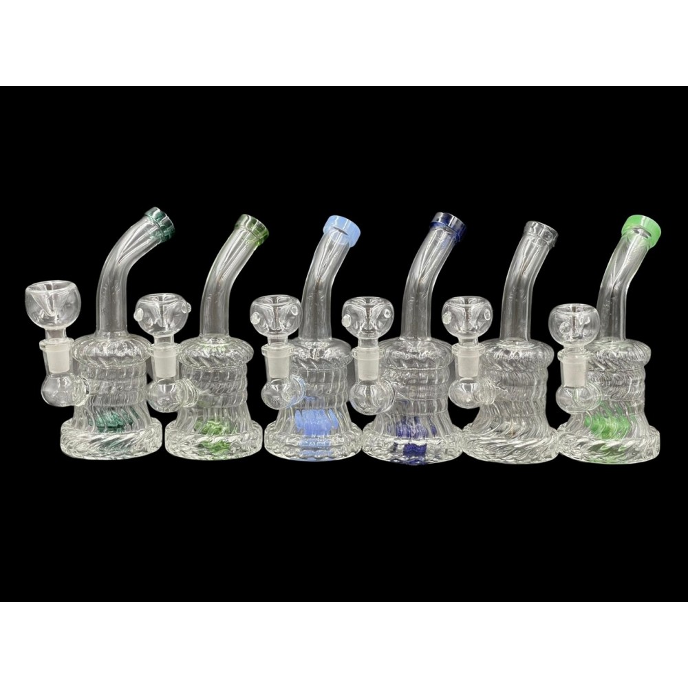 6" Diamond Tube Single Perc Water Pipe [AKD8]