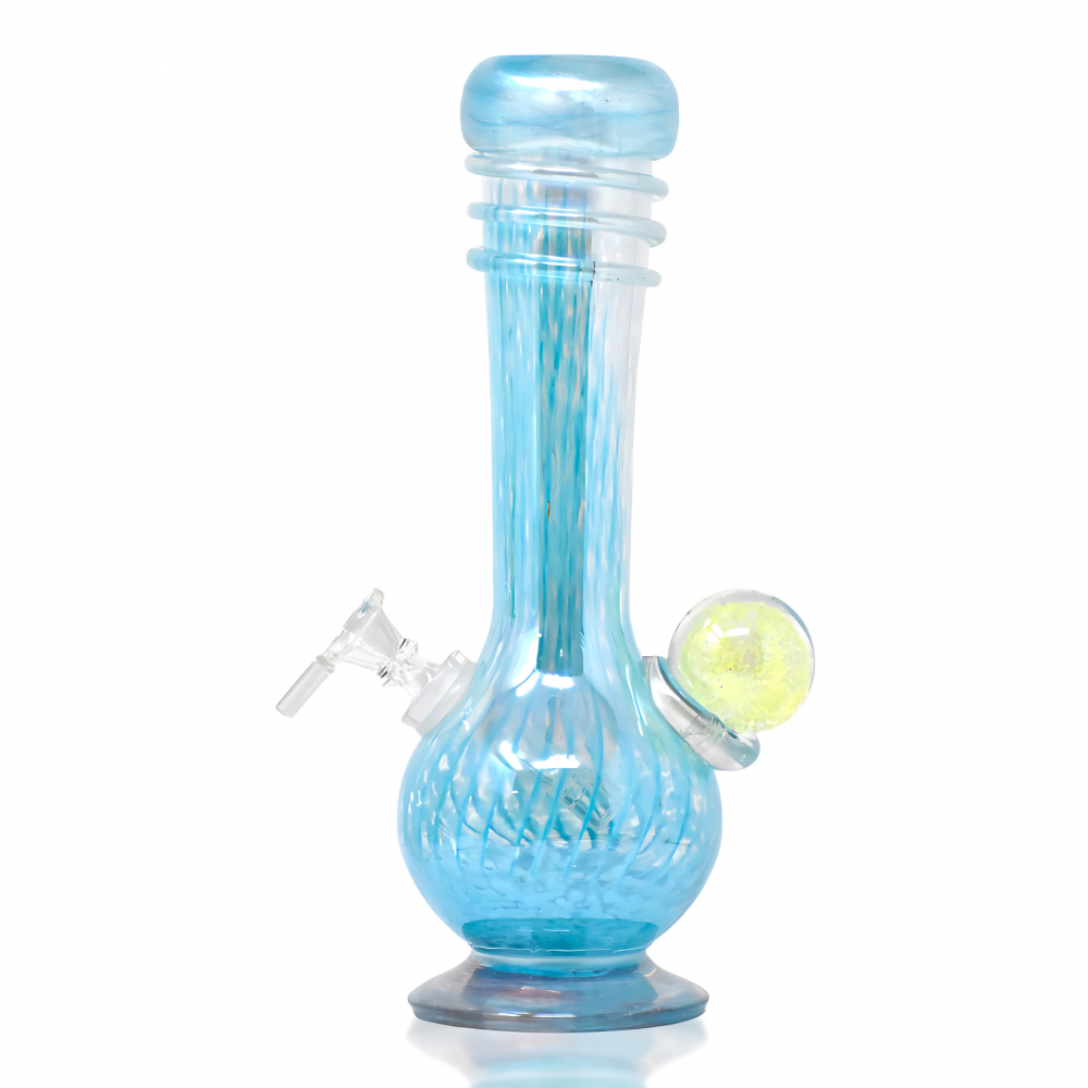 10" Ball Waify With Hat & Round Base Soft Glass Water Pipe - Stable and Stylish Glass Water Pipe