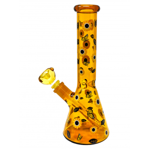 12" 5mm Color Tube 'Nature's Beauty' Decal Art Beaker Water Pipe - [BB994]