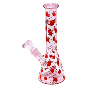 12" 5mm Color Tube 'Fruit Frenzy' Decal Art Beaker Water Pipe - [BB996]
