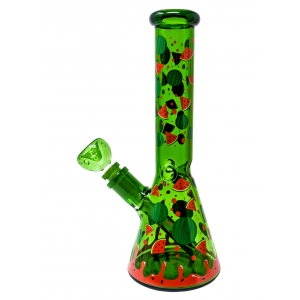 12" 5mm Color Tube 'Juicy Joy' Decal Art Beaker Water Pipe - [BB997]