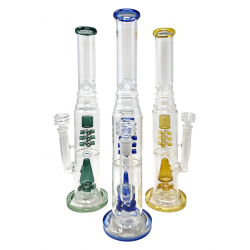 17" Assorted Conical Sprinkler Perc with Multi-Arm Perc Straight Water Pipe - [BGI-11]