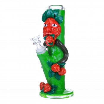 Clover Glass - 9" Fruity Tooty, Extra Dooby Water Pipe - Glow in the Dark
