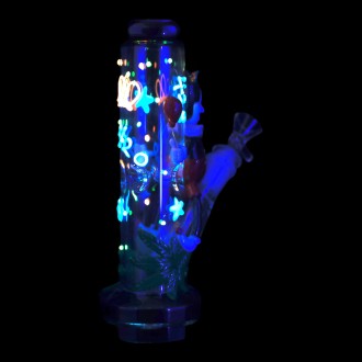 Clover Glass - 8" Mischief Character 420 Balloon Buddy Water Pipe - Glow in the Dark [BK5073]