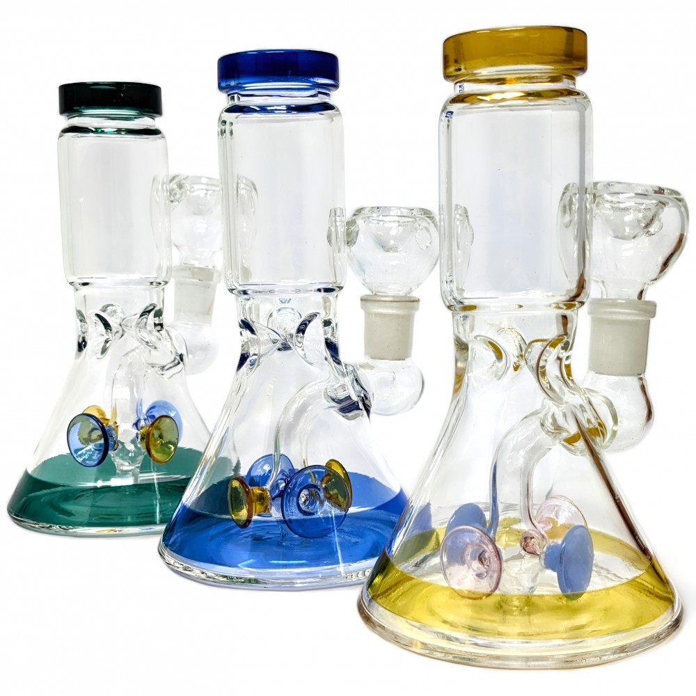 6.5" Mini Marvel Megaharmony Perc Beaker Water Pipe Compact