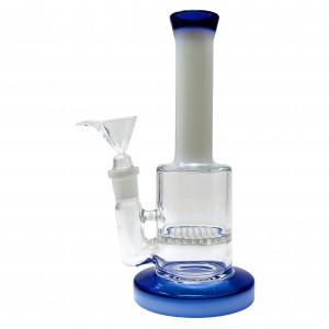 7" Honey Comb Perc Water Pipe - [BK233]