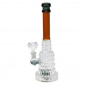 10" Dazzle-Cup Tube Shower Perc Water Pipe - [BK236]