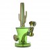 8-Inch Wig Wag Art Cactus Glass Water Pipe