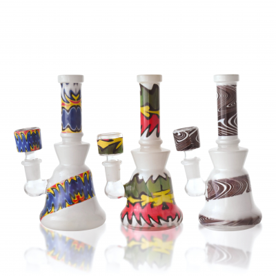 6.5" Sticker Art Fancy Water Pipe - [BK246]