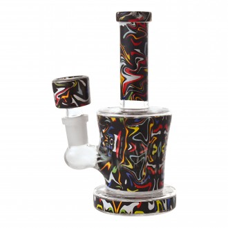 6.5" Sticker Art Fancy Water Pipe - [BK246]