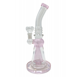 8" Cone Perc Ring Neck Water Pipe Rig - [BK118]