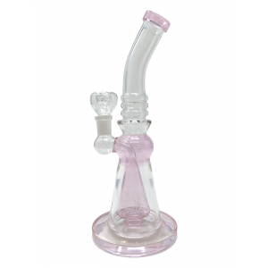 8" Cone Perc Ring Neck Water Pipe Rig - [BK118]