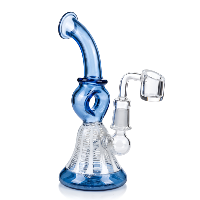 7" Swirl Art Donut Chamber Dab Rig