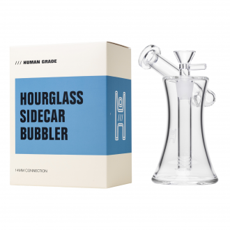 6" Clear Glass Hourglass Sidecar Rig