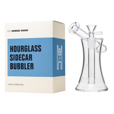 6" Clear Glass Hourglass Sidecar Rig