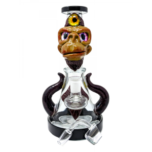 8.5" Creepy Face Art Water Pipe [CH-23]