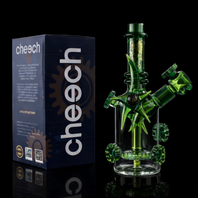 Cheech - 9.5" Fumed Grinding Gears Water Pipe