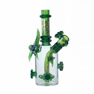 Cheech - 9.5" Fumed Grinding Gears Water Pipe