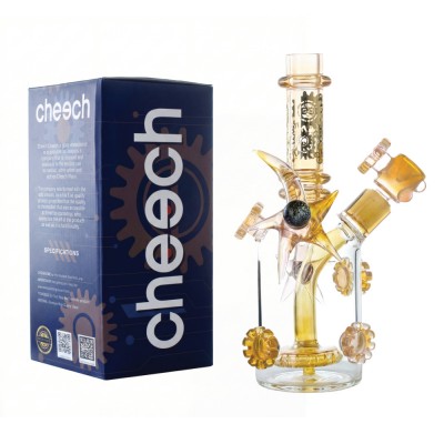 Cheech - 9.5" Fumed Grinding Gears Water Pipe