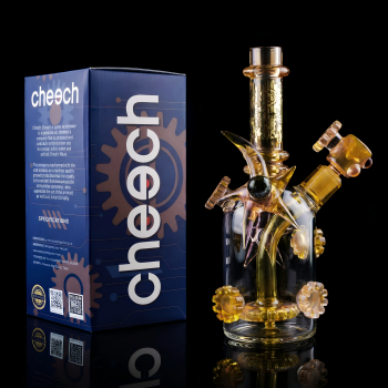 Cheech - 9.5" Fumed Grinding Gears Water Pipe