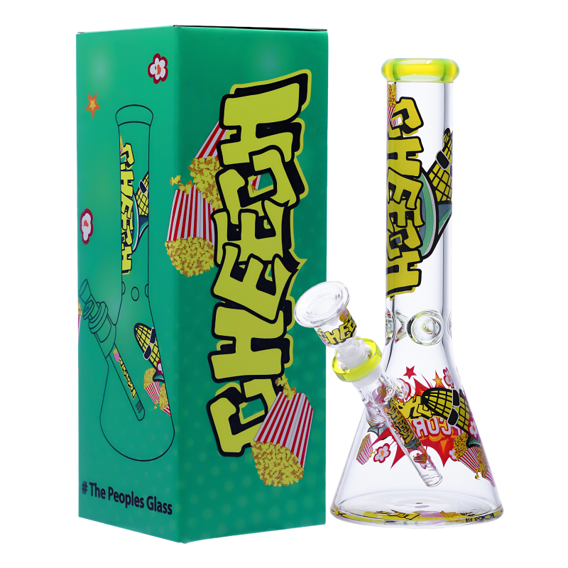 Cheech 14" Popcorn-Powered Beaker Water Pipe