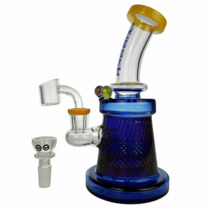 Cheech Glass - 8'' Color Shower Head Water Trap Banger Water Pipe 14MM Female [CHE-081]
